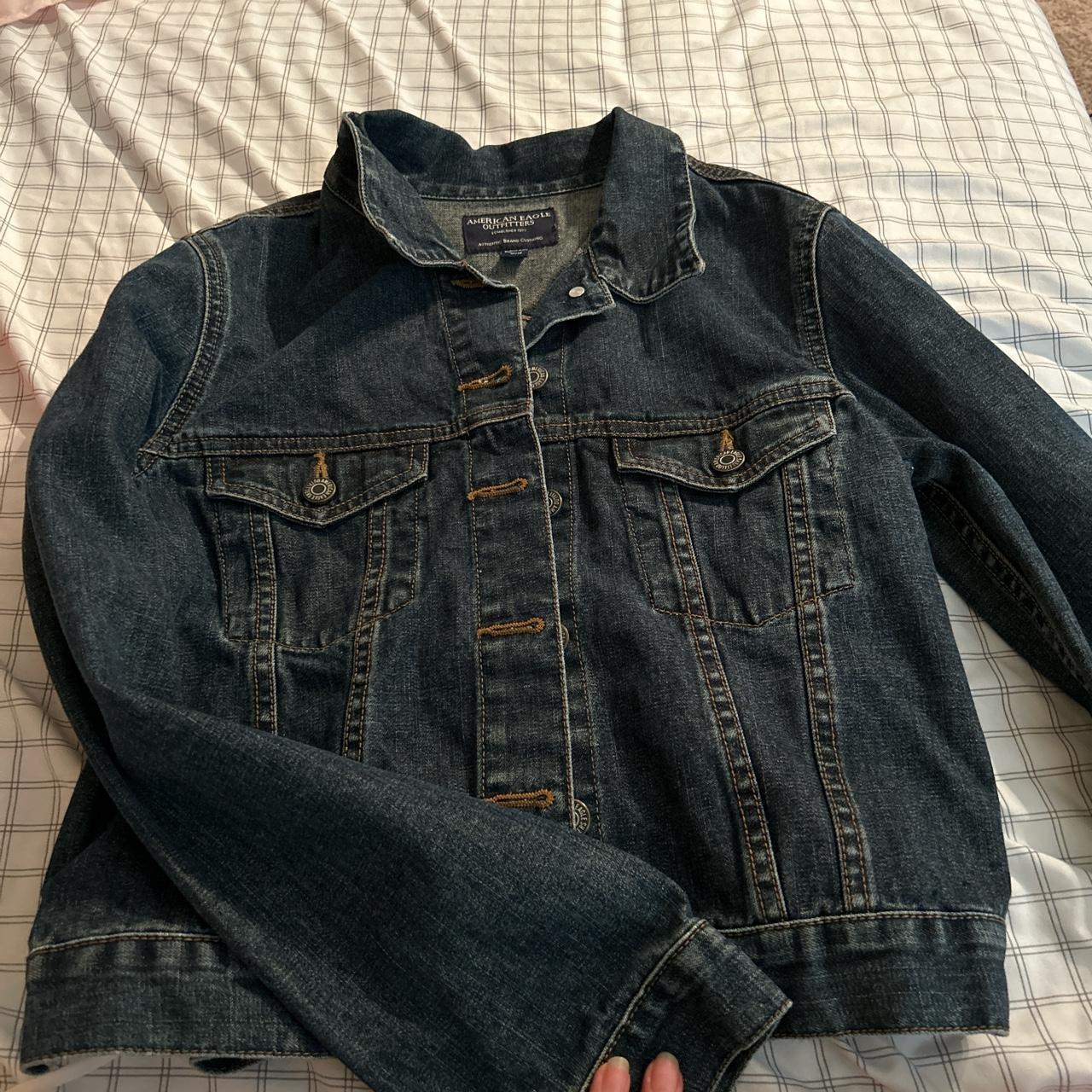 American eagle Jean jacket Size medium fits like a... Depop