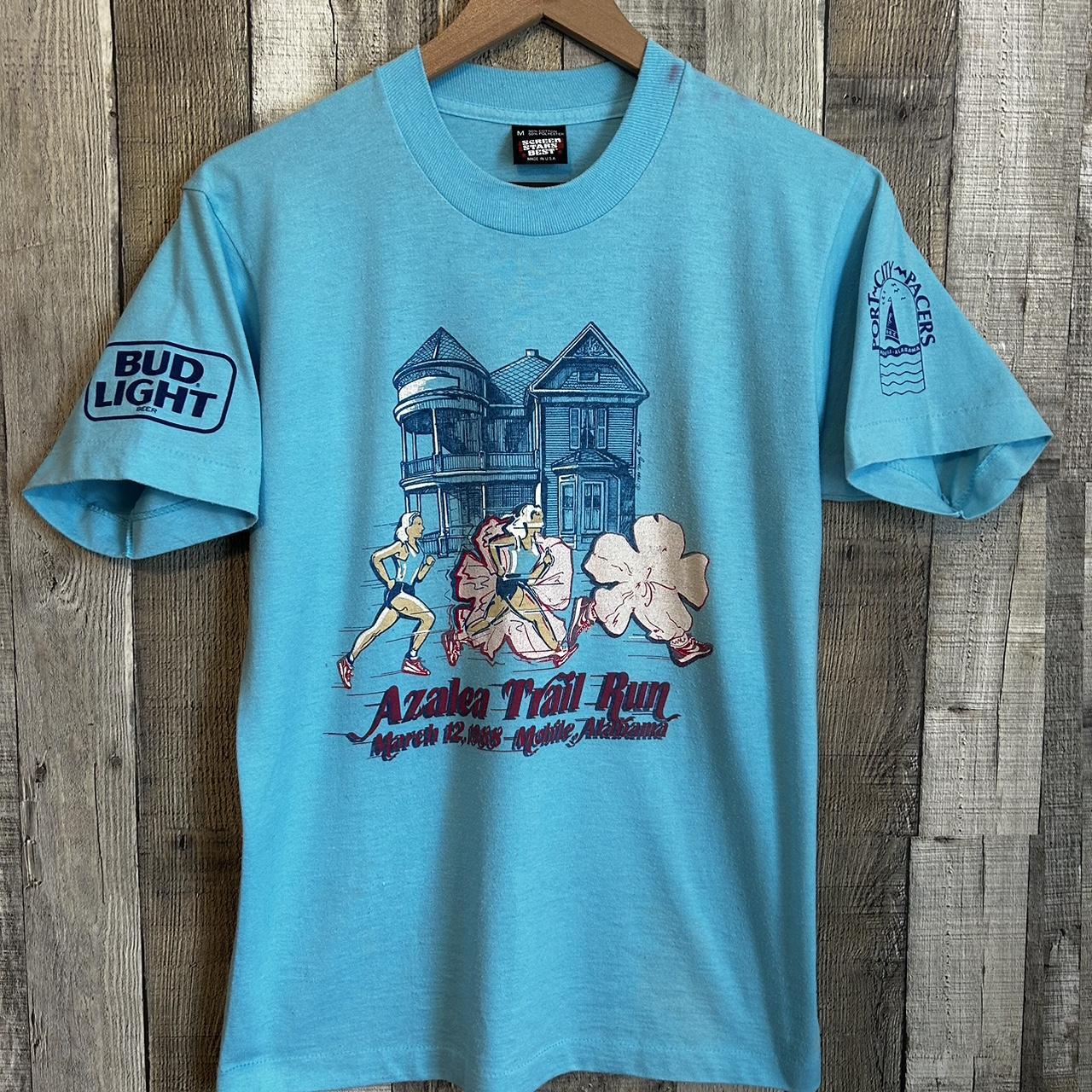 Vintage 1980s Marathon Bud Light Graphic Tshirt...