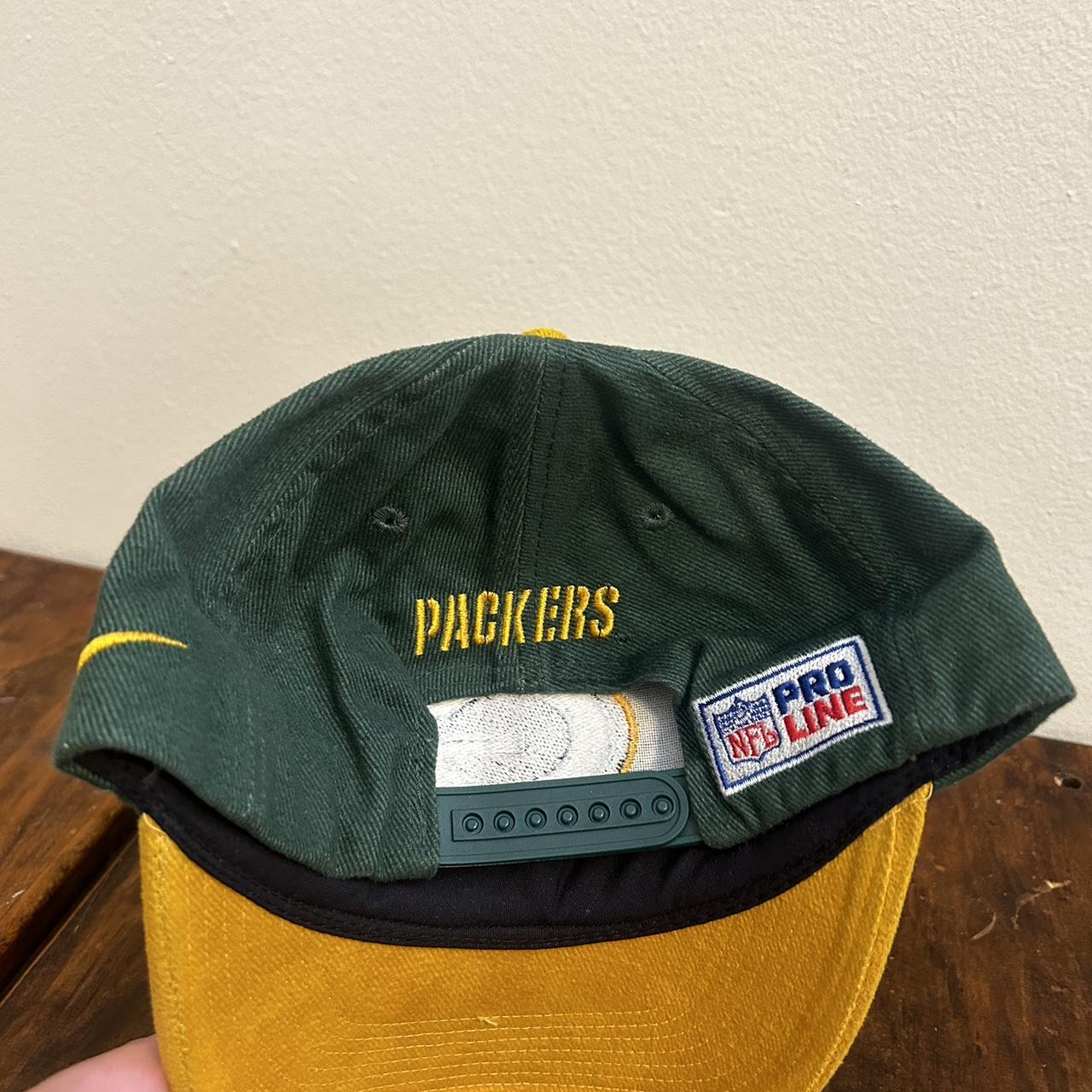 Vintage Nike NFL Pro Line Snapback Hat Green Bay Packers 90’s