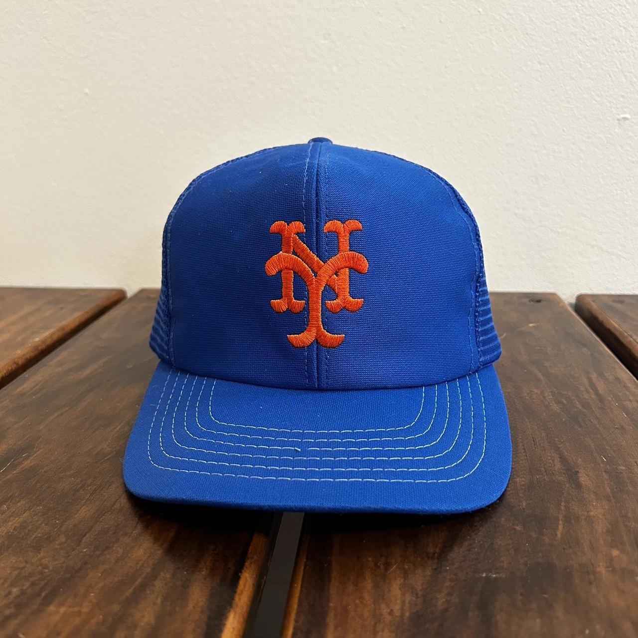 Vintage 1980's New York Mets MLB Mesh Trucker Style... - Depop