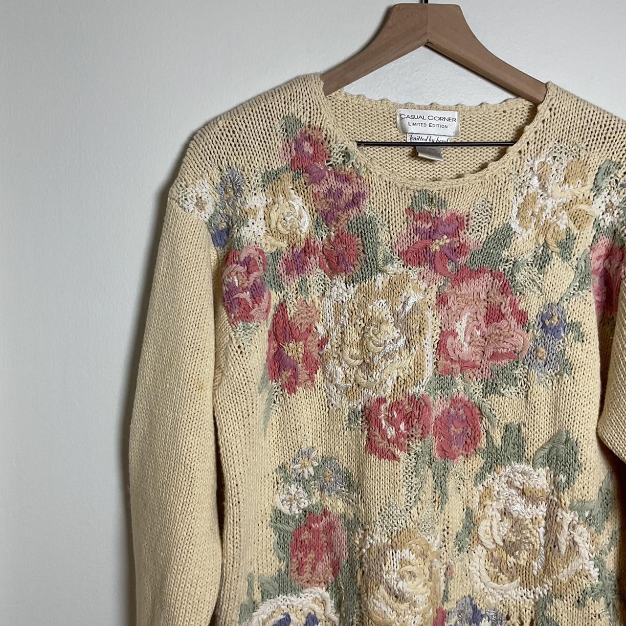 Casual Corner Women's Sweater - Cream/Multi - L –… - image 2