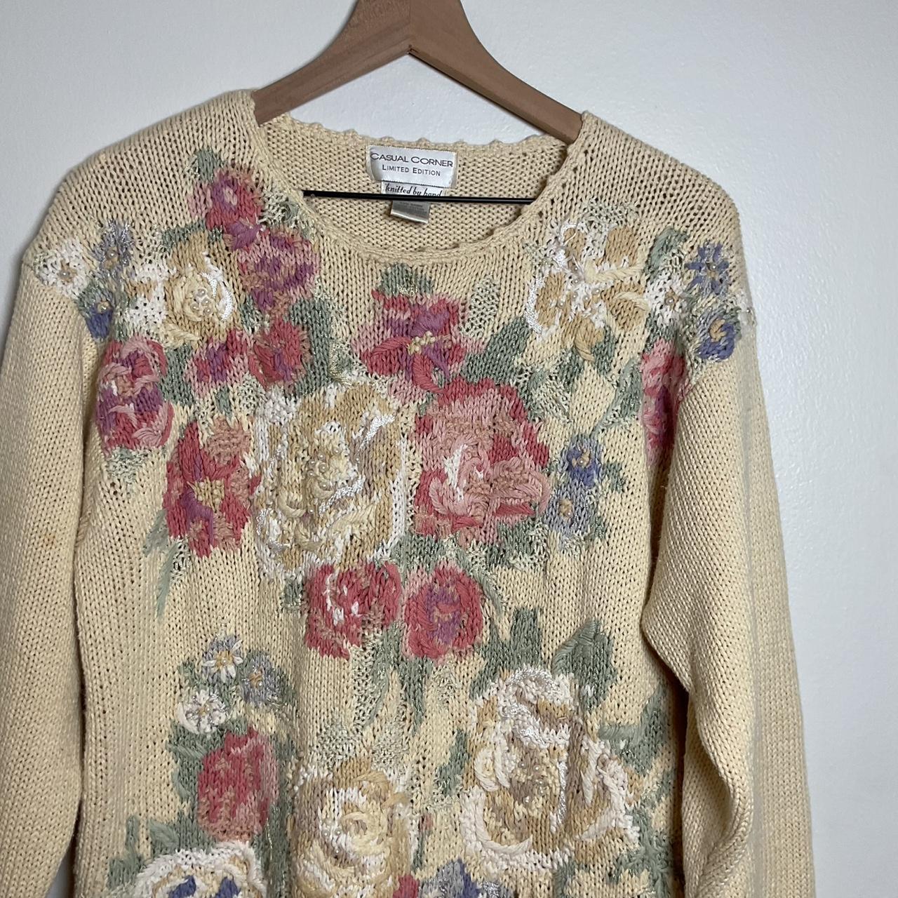 Casual Corner Women's Sweater - Cream/Multi - L –… - image 3