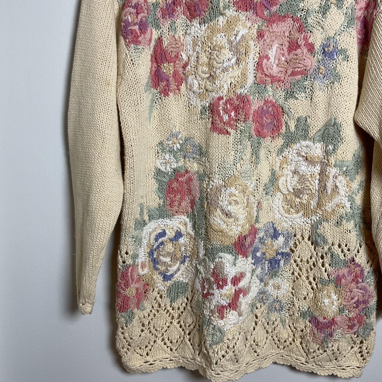 Casual Corner Women's Sweater - Cream/Multi - L –… - image 5