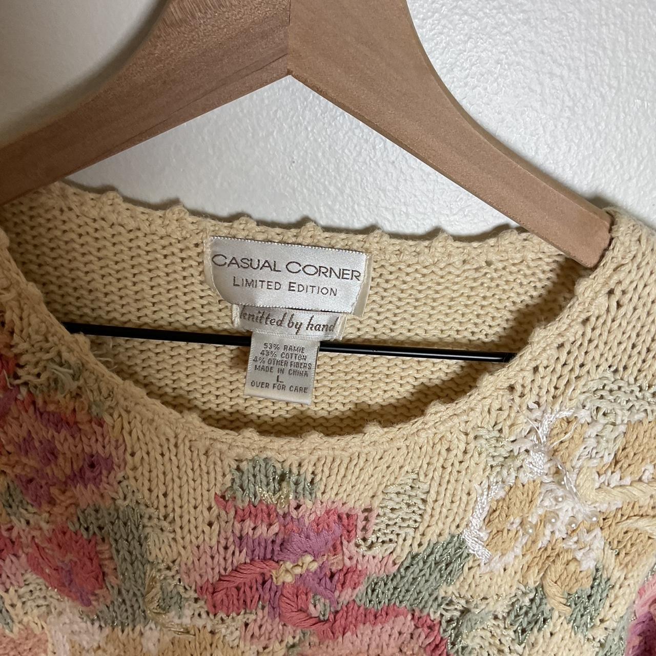 Casual Corner Women's Sweater - Cream/Multi - L –… - image 6