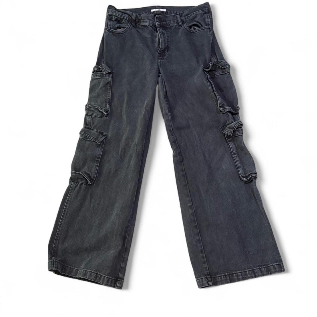 PacSun Women's Cargo Jeans Black/Grey 28