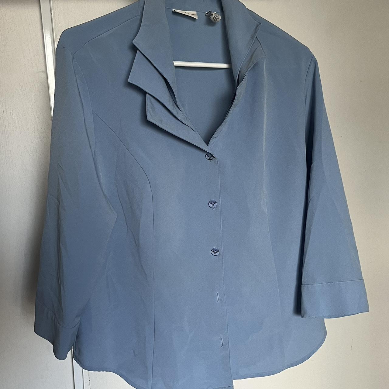 Baby blue button down Brand: Covington #babyblue... - Depop