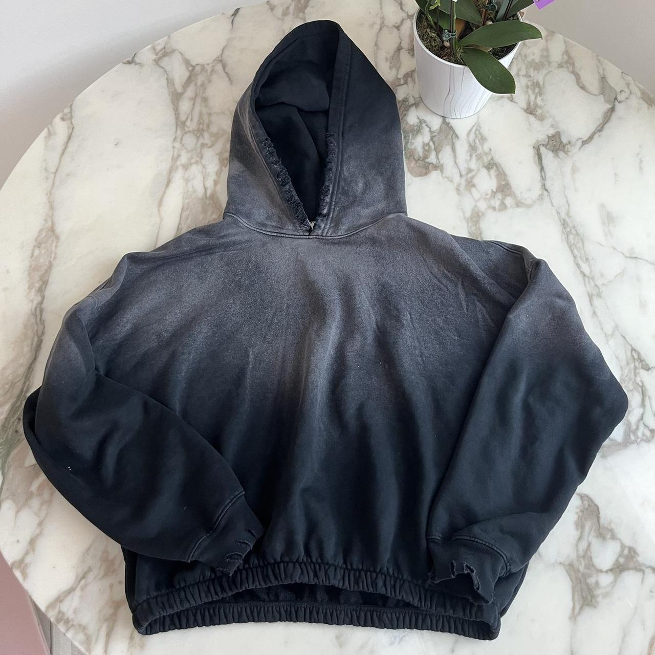 Faded Black Cropped Hoodie Size Medium Very nice... Depop