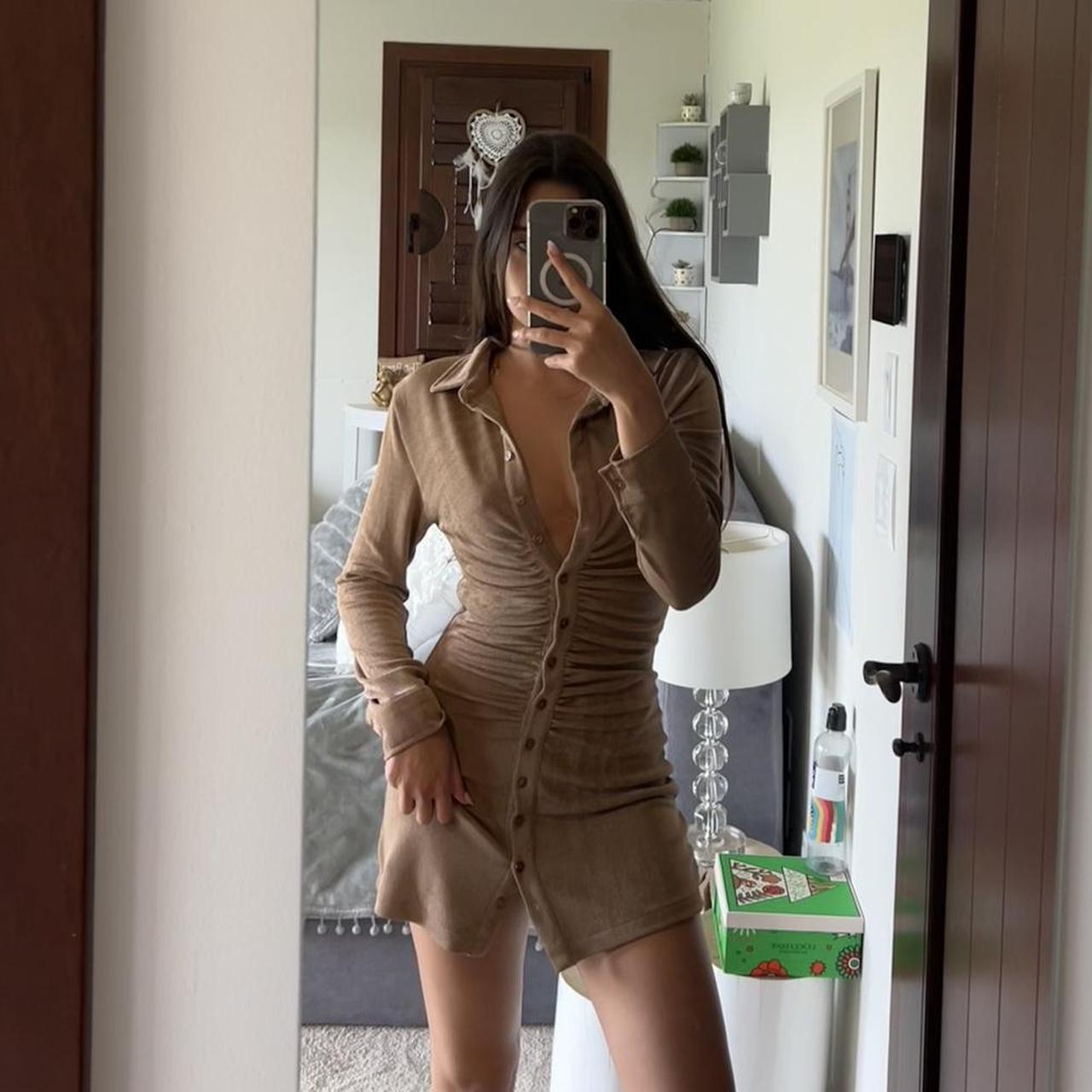 With Jean dress size Super cute to go Depop