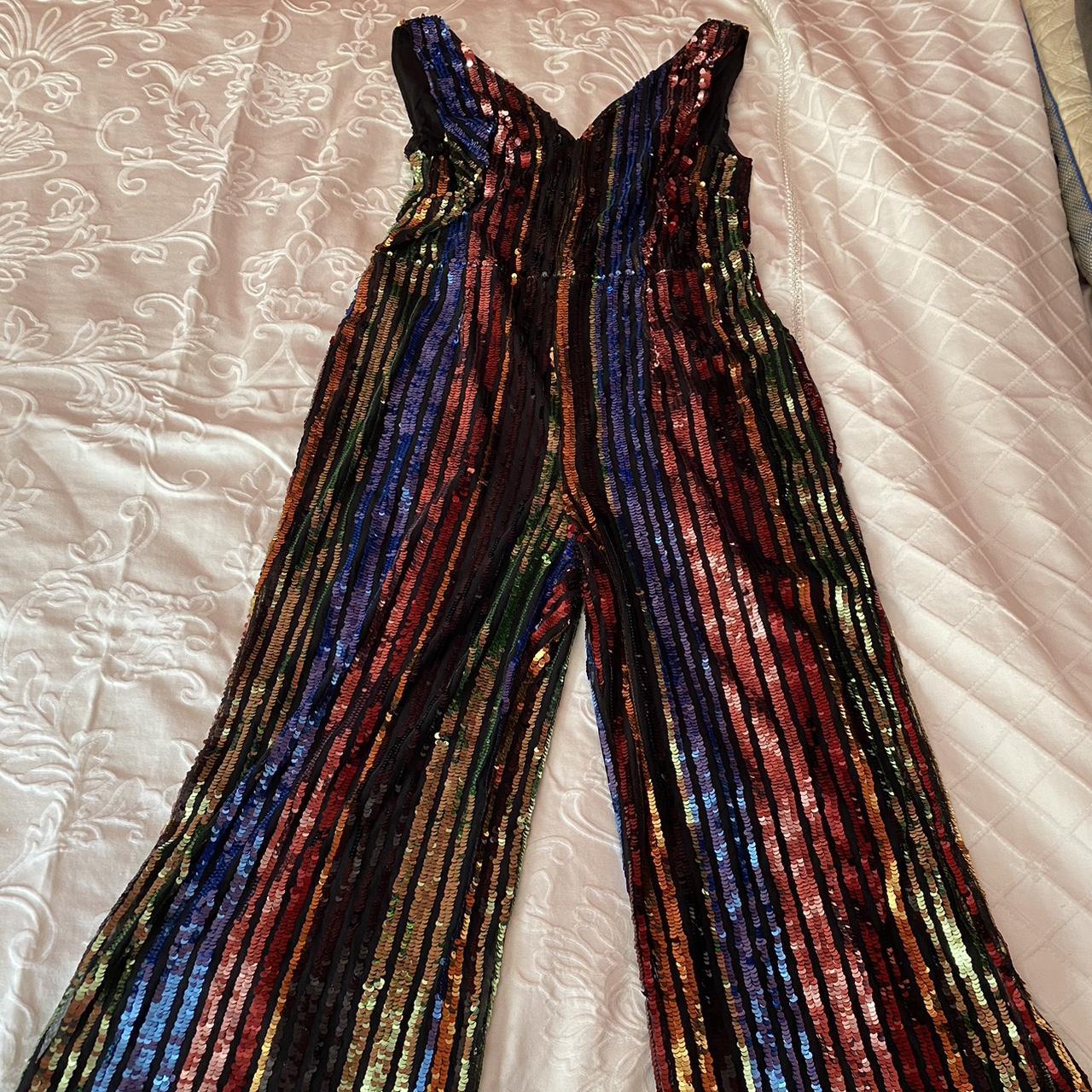 LPA rainbow sequin jumpsuit (only worn once) - Depop