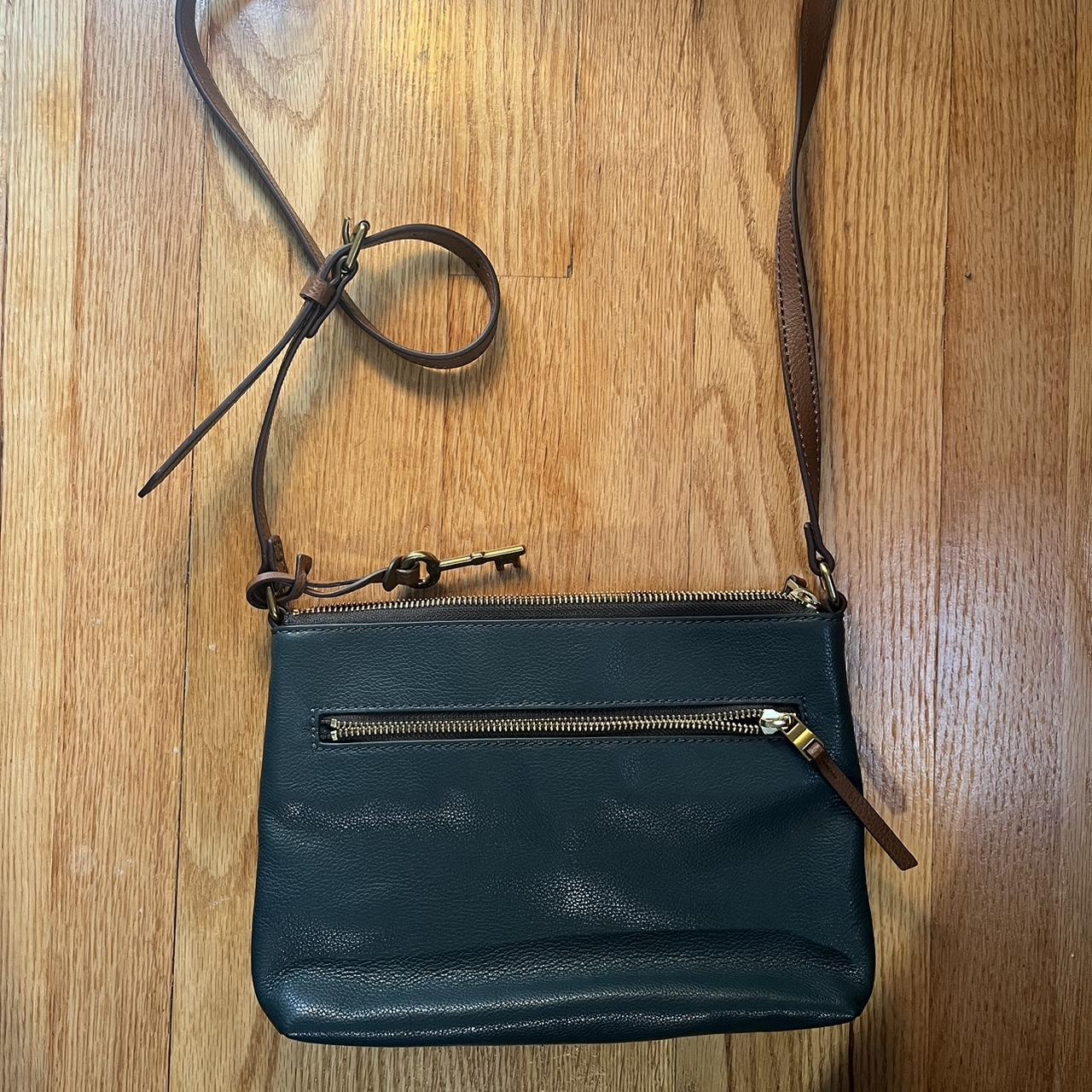 Fossil Fiona Small Leather Crossbody Alpine. Depop