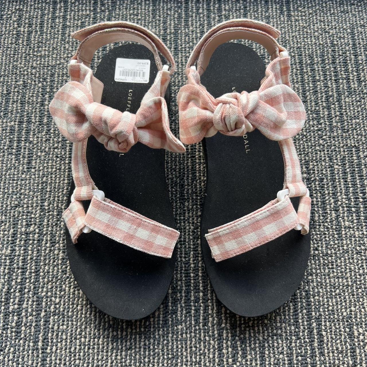 Maisie Sandals in Pink Gingham by Loeffler Randall Depop