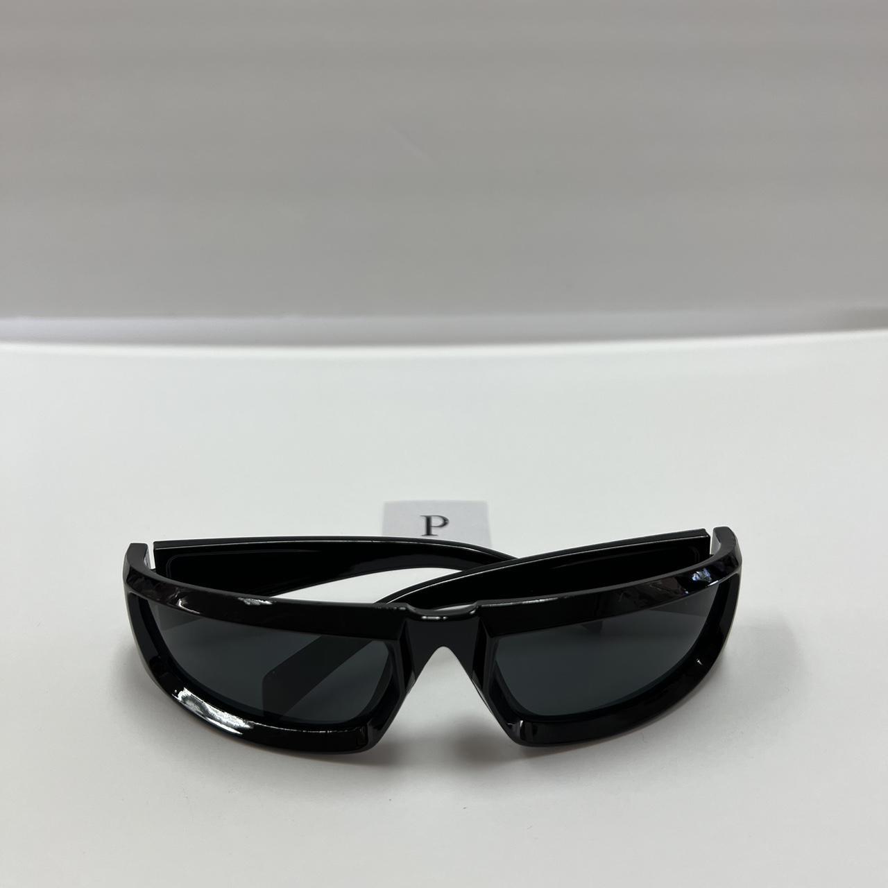 Men's Black and Grey Sunglasses Depop