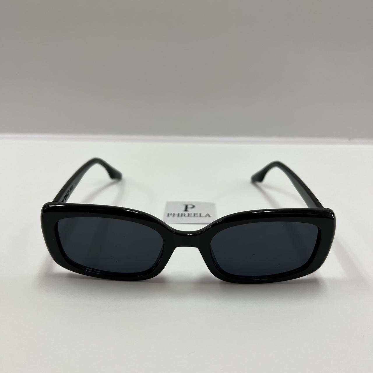 Small Black Rectangle Sunglasses Trendy Black Depop