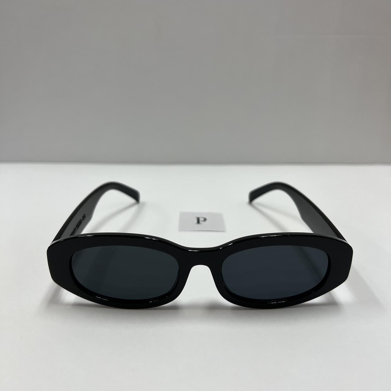 Black retro sunglasses black oval retro sunglasses... Depop