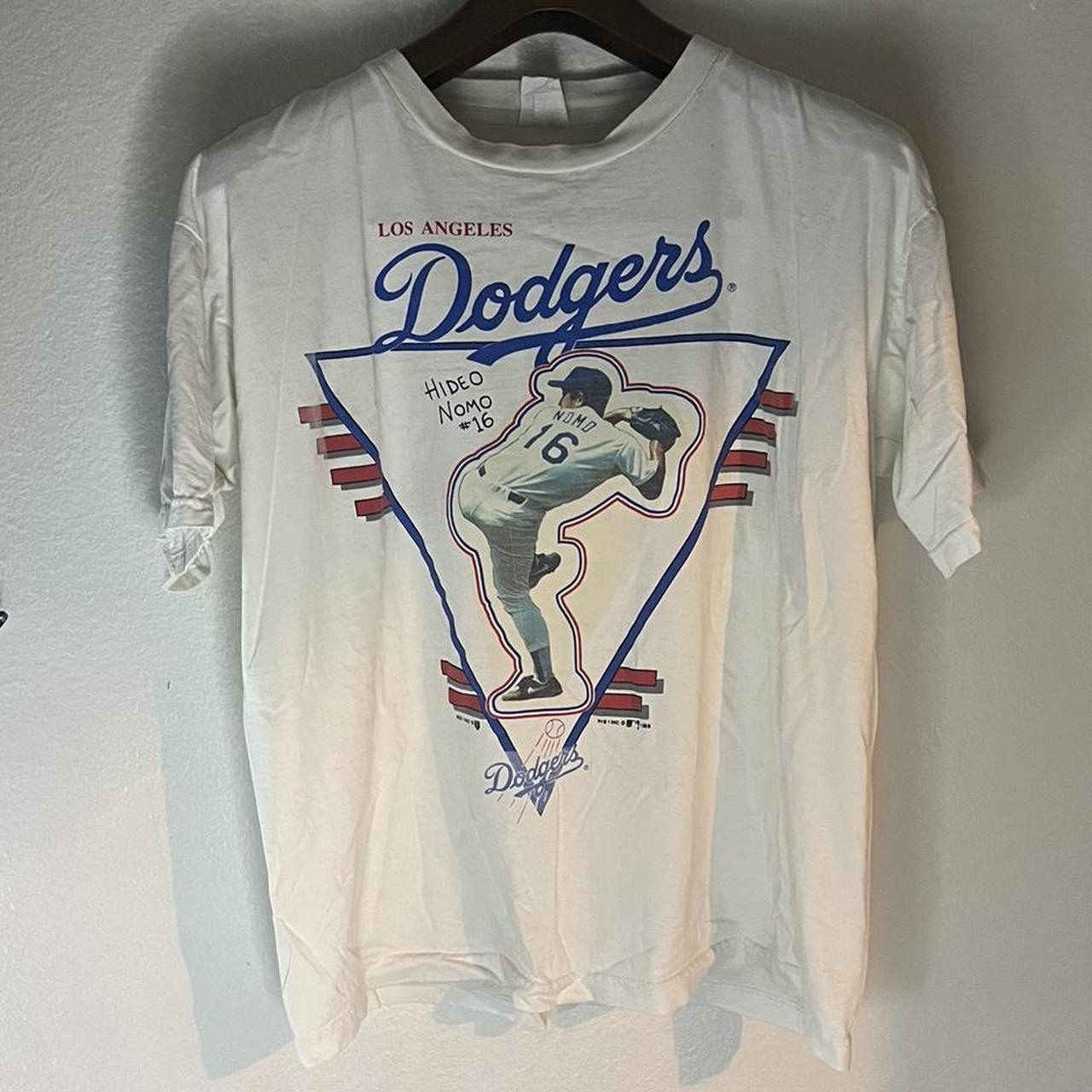 95' Dodgers Hideo Nomo tee. Size Small. - Depop