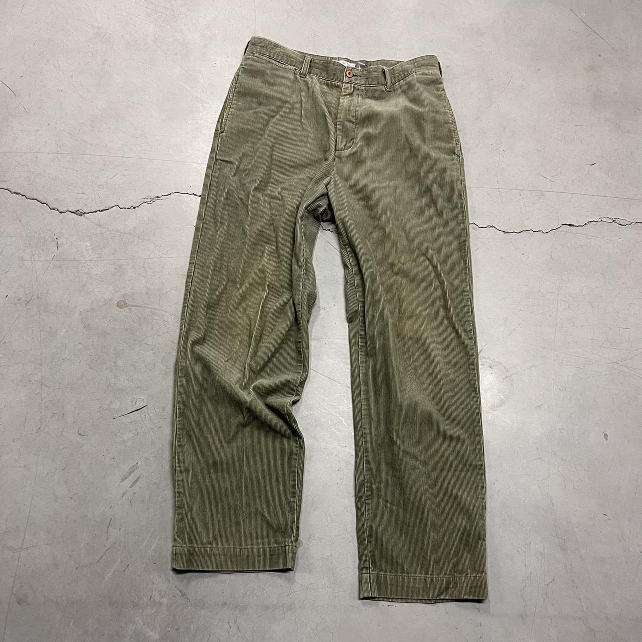 Vintage 90’s Green Baggy Corduroy Pants Size:... - Depop