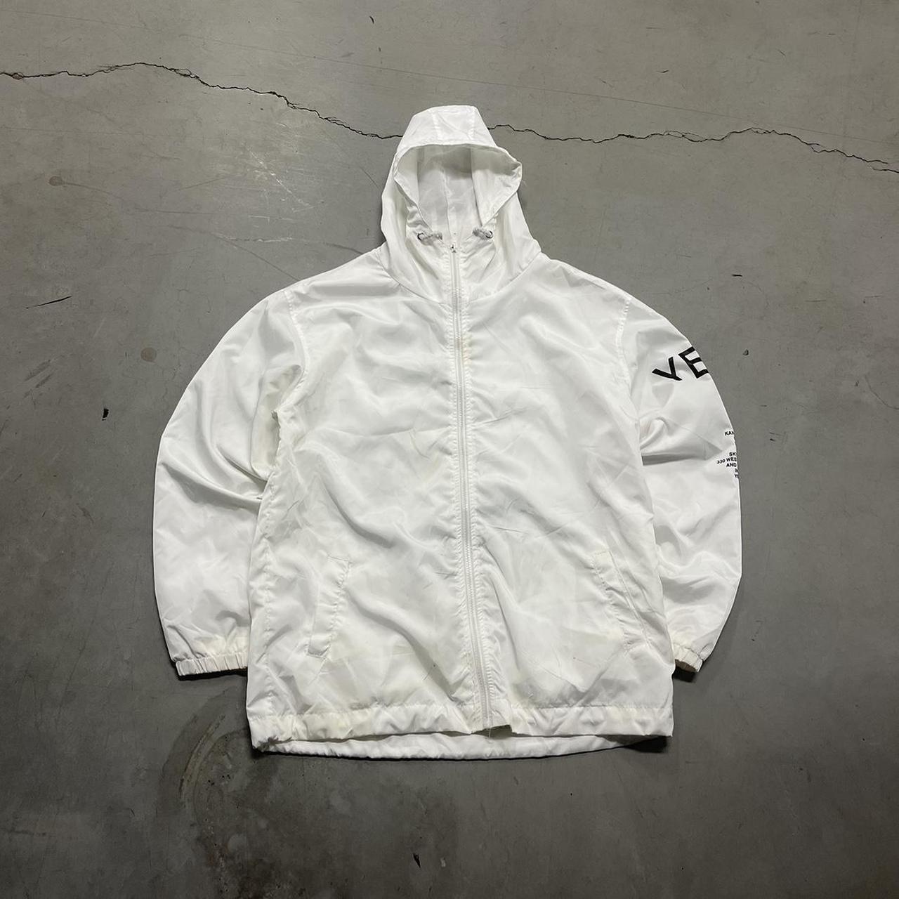 white kanye west “yeezus tour” windbreaker zip up... - Depop