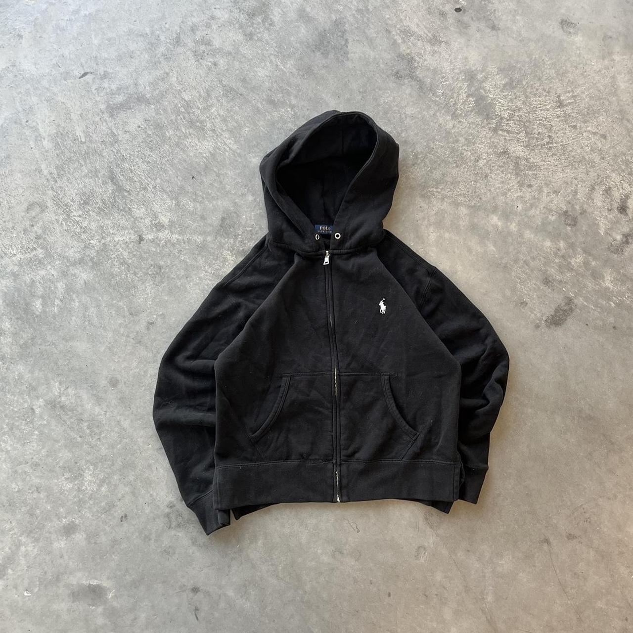 vintage y2k black polo ralph lauren zip up jacket...