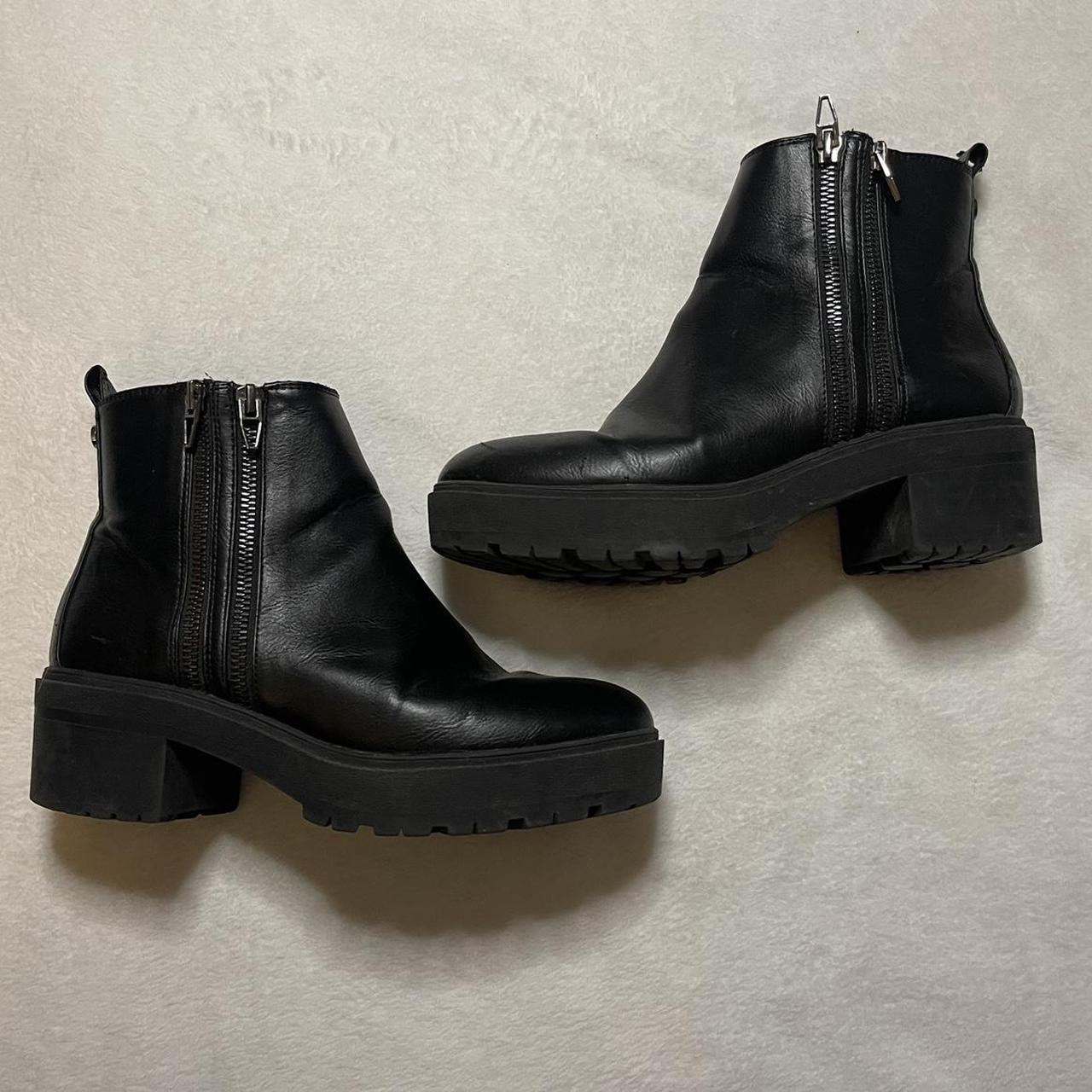 Bershka Women's Black Boots | Depop