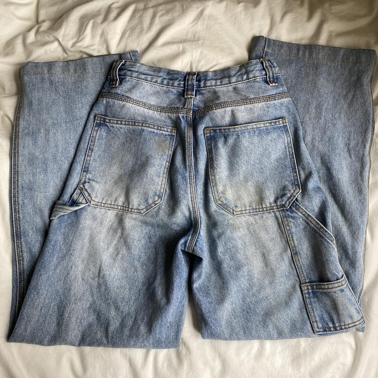 Brandy Melville John Galt baggy light wash high rise... - Depop