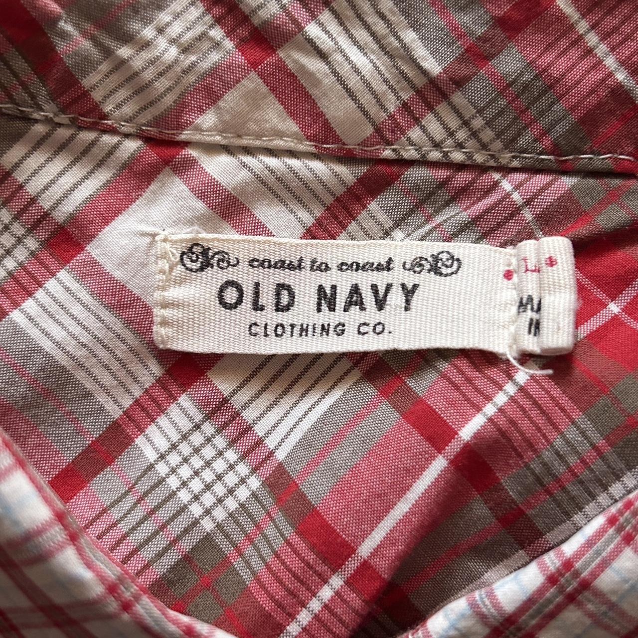 vintage old navy red gingham shirt ! #red #western - Depop