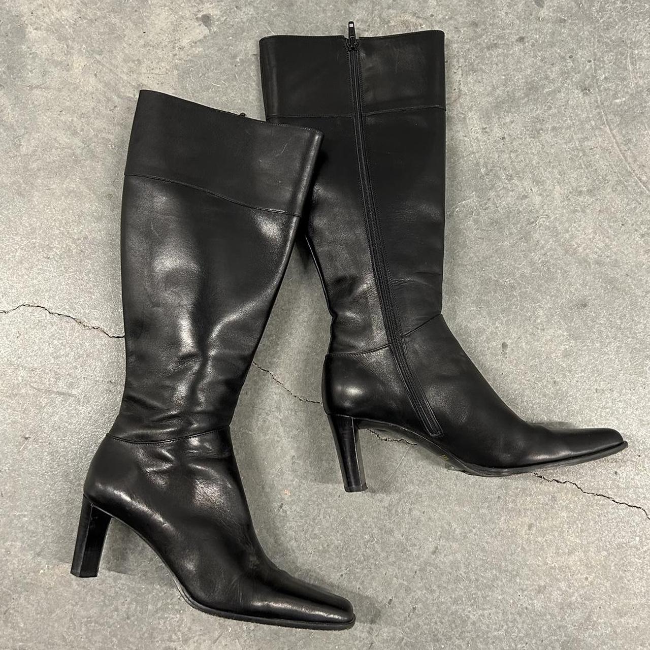 Ann Taylor Black Knee High Boots Measurements... - Depop