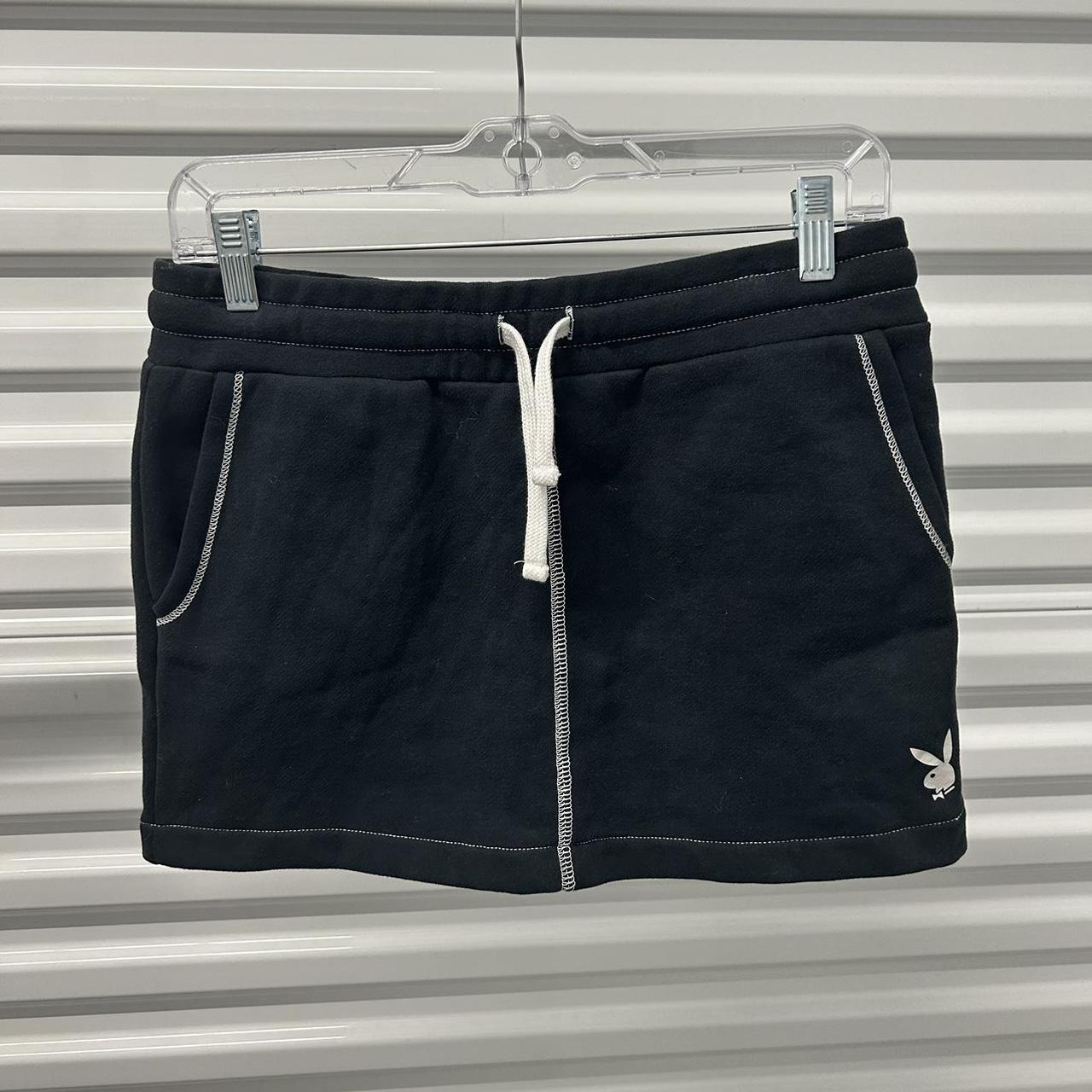 Playboy/pacsun Black/white stitched mini tennis... Depop