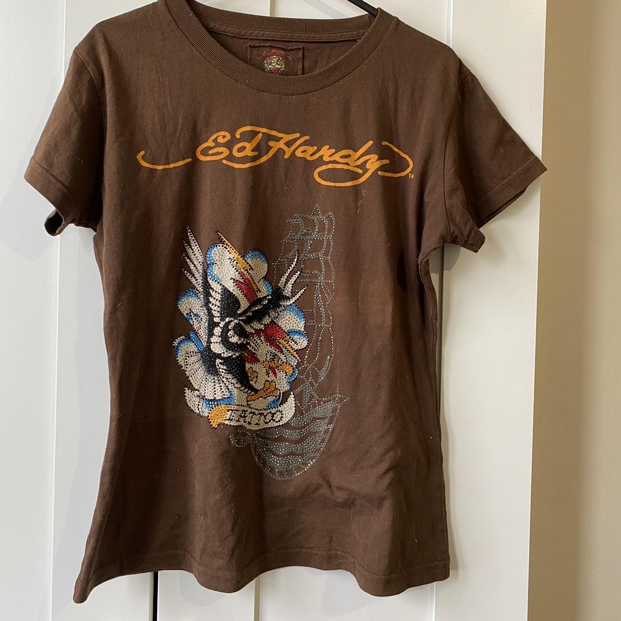 Ed Hardy Women's Tshirt Depop