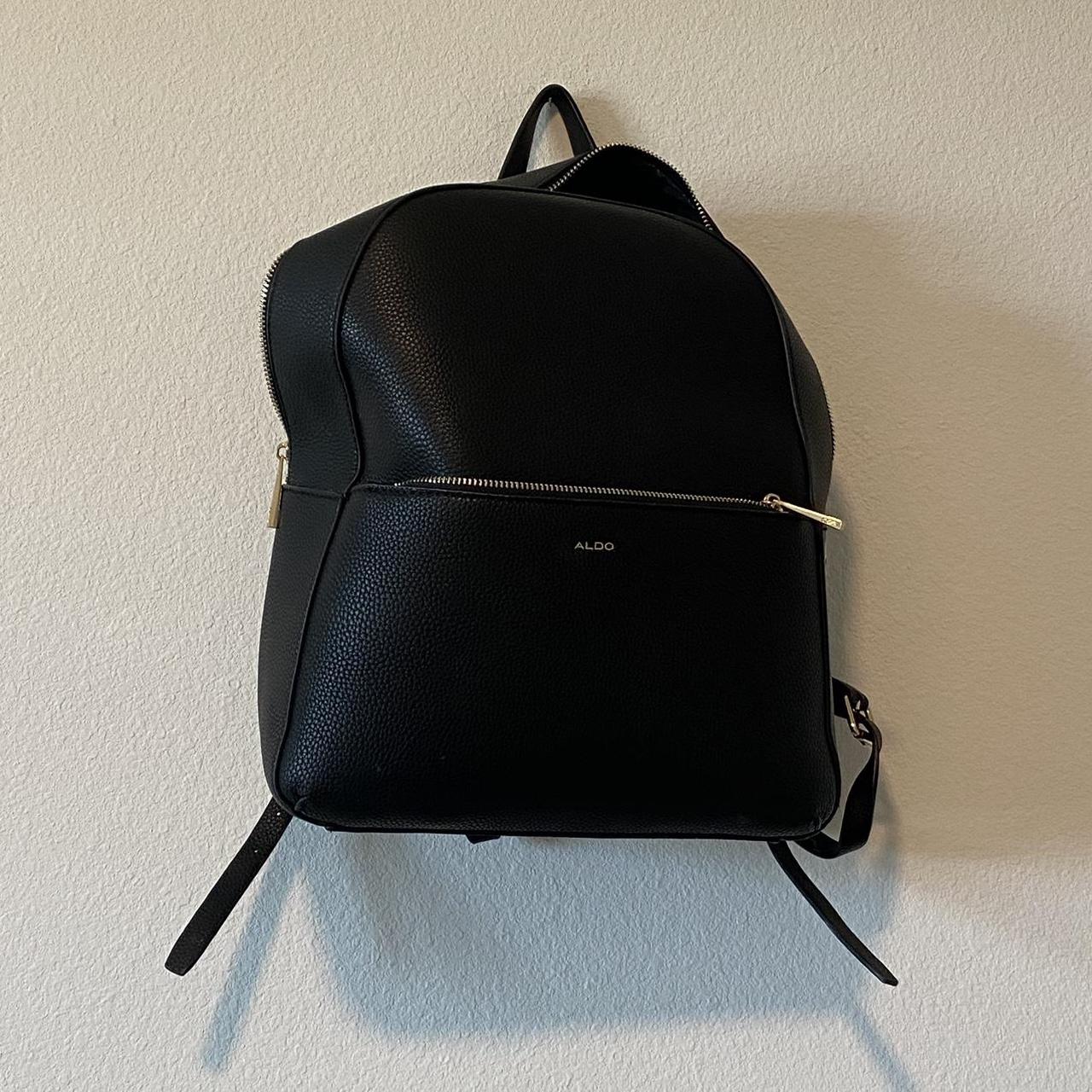 Aldo Backpack NWT Tan Gold Zippers Vegan Leather Side Pockets, Adjustable  Straps | eBay