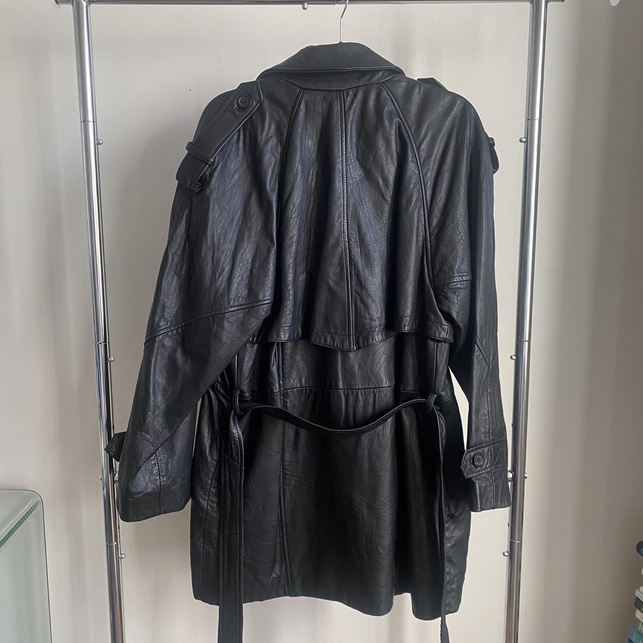 LNR leather trench coat. labeled a size medium but... - Depop