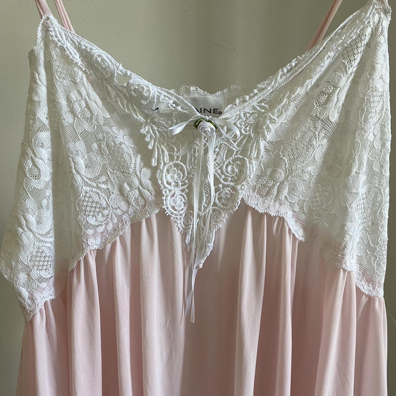 Miss Elaine Women's Pink and White Nightwear (2)