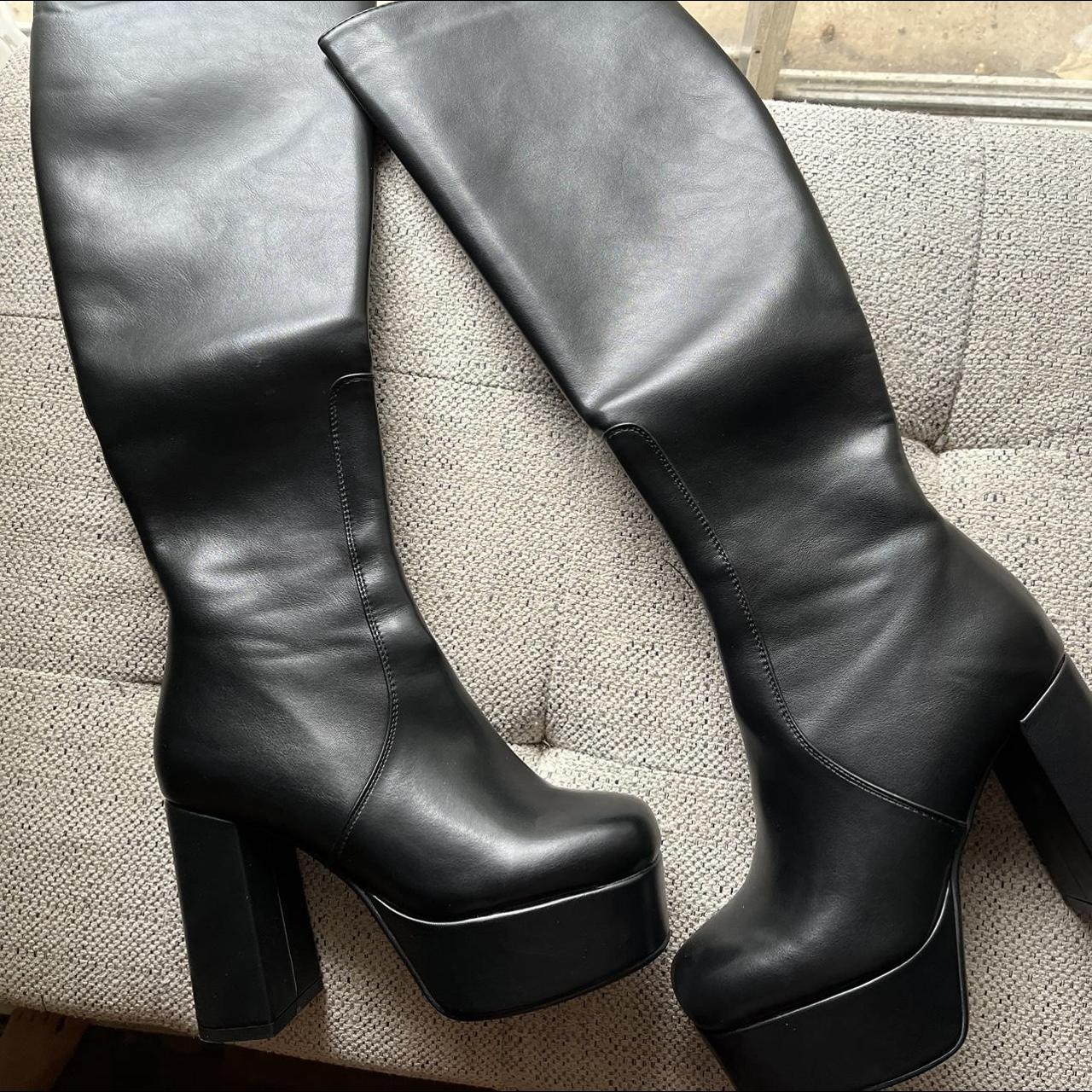 Lamoda whatta showdown knee high platform boots... - Depop