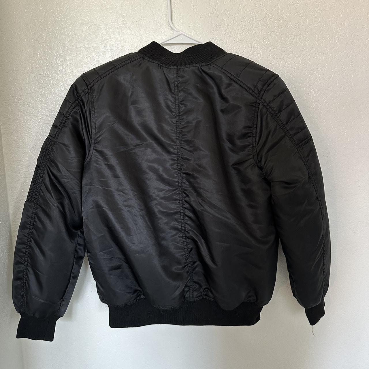 SouthPole black bomber jacket. It is kids sizing in... - Depop