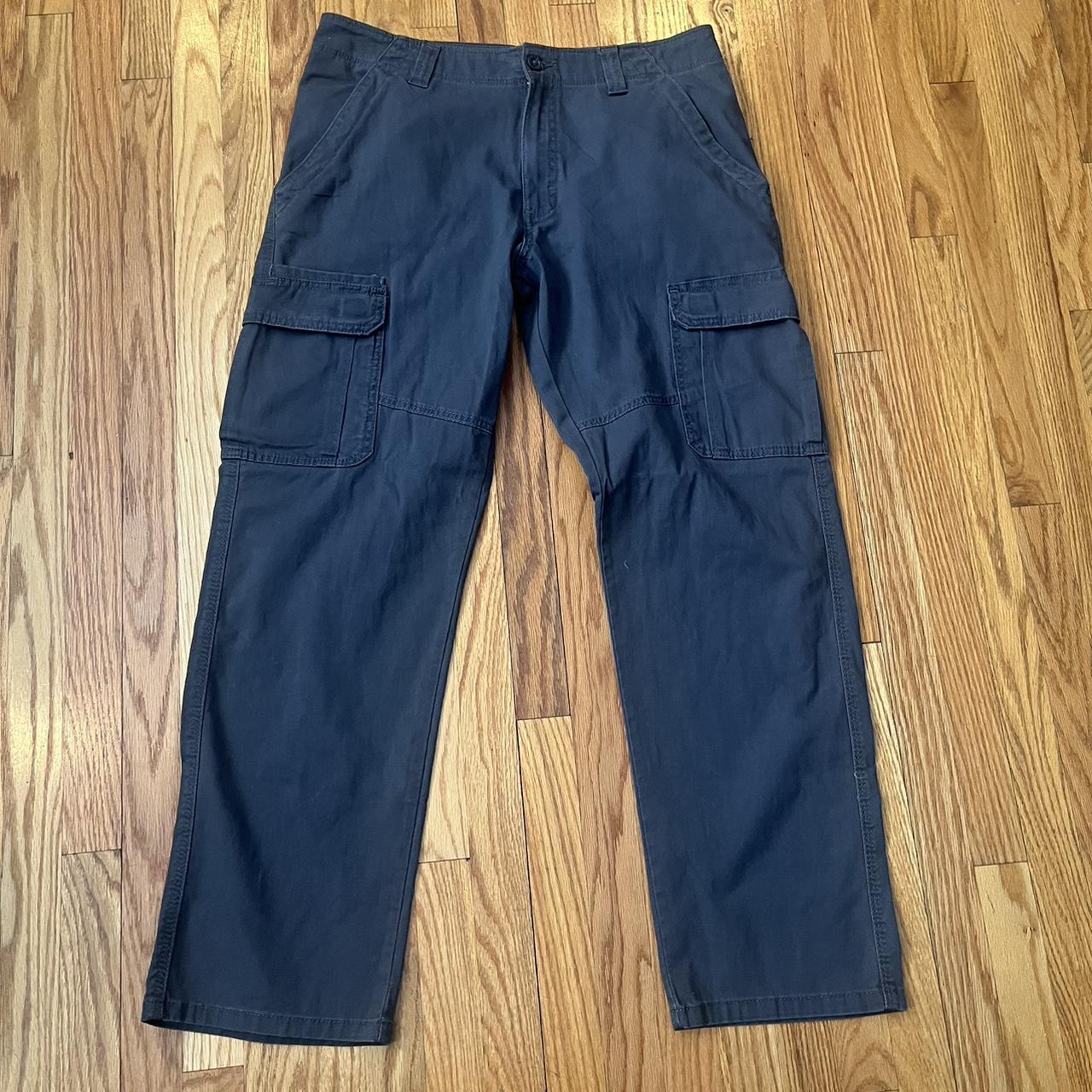 wrangler regular fit pants, dark grey (2nd picture... - Depop