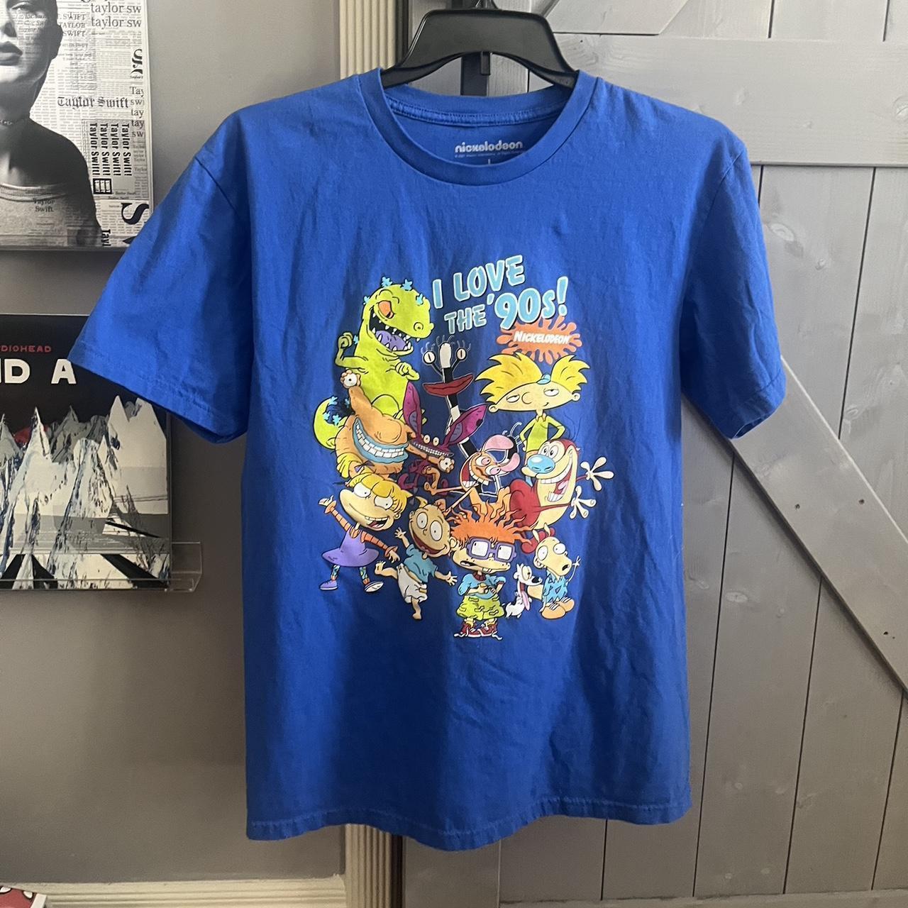 nickelodeon man i love the 90s! rugrats vintage blue... - Depop