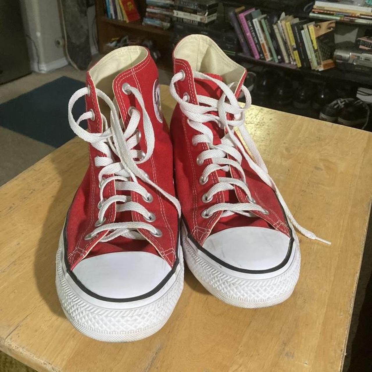 Red converse mens size on sale 10