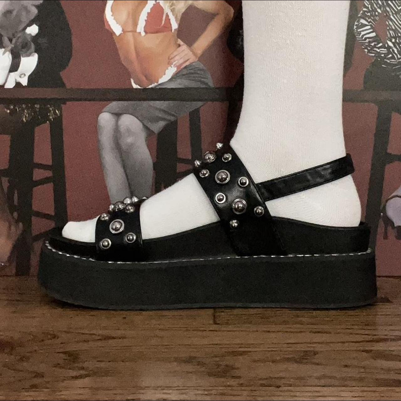 Demonia Women's Black Sandals (5)
