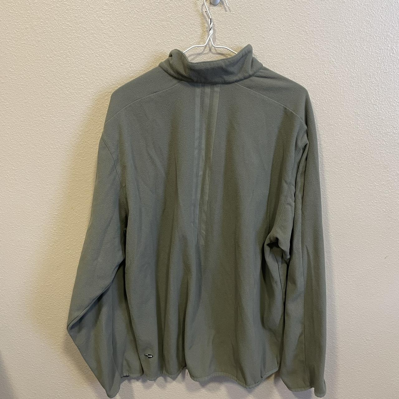 Adidas olive green quarter zip fleece jacket Simple... - Depop