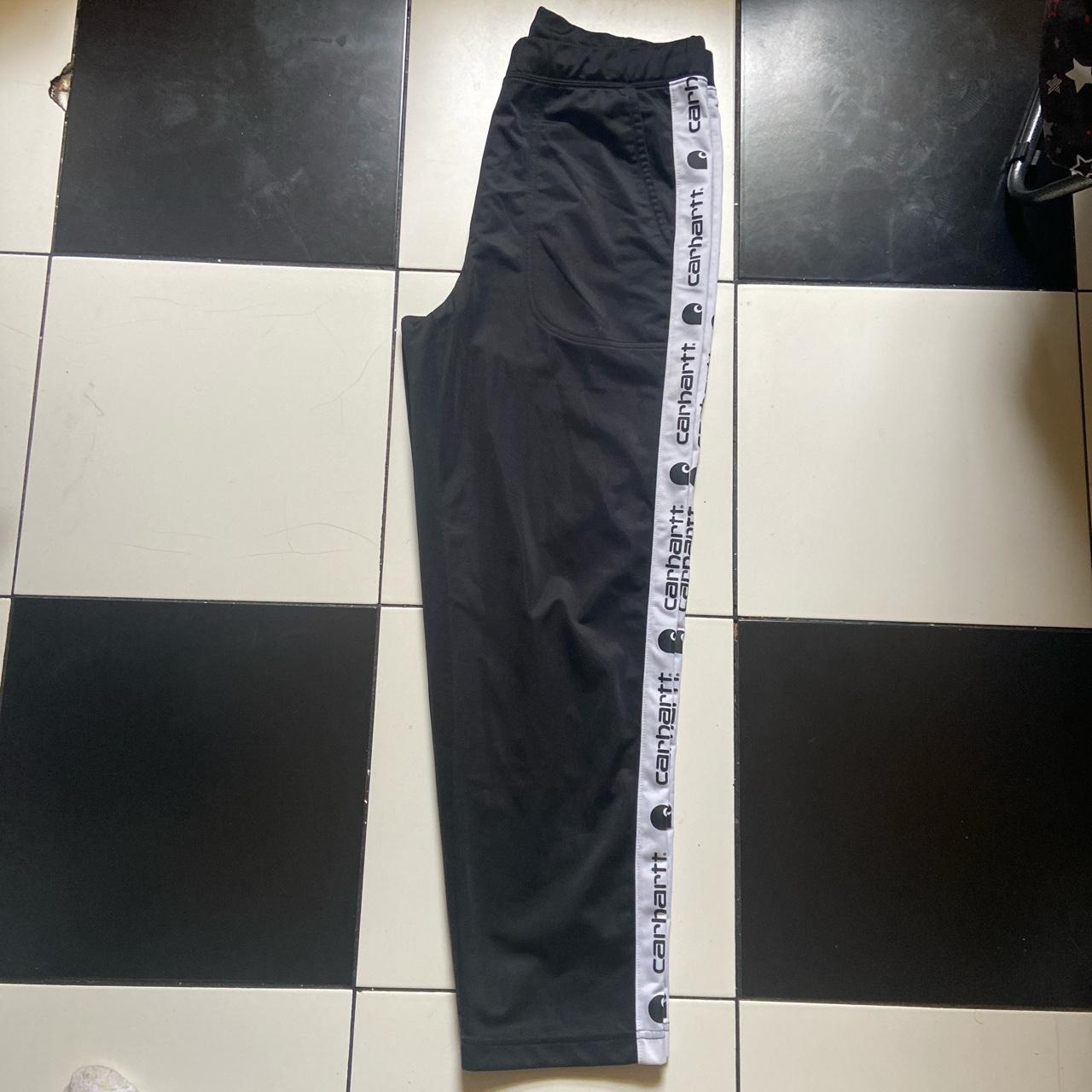 Carhartt Men's Black and White Joggers-tracksuits | Depop