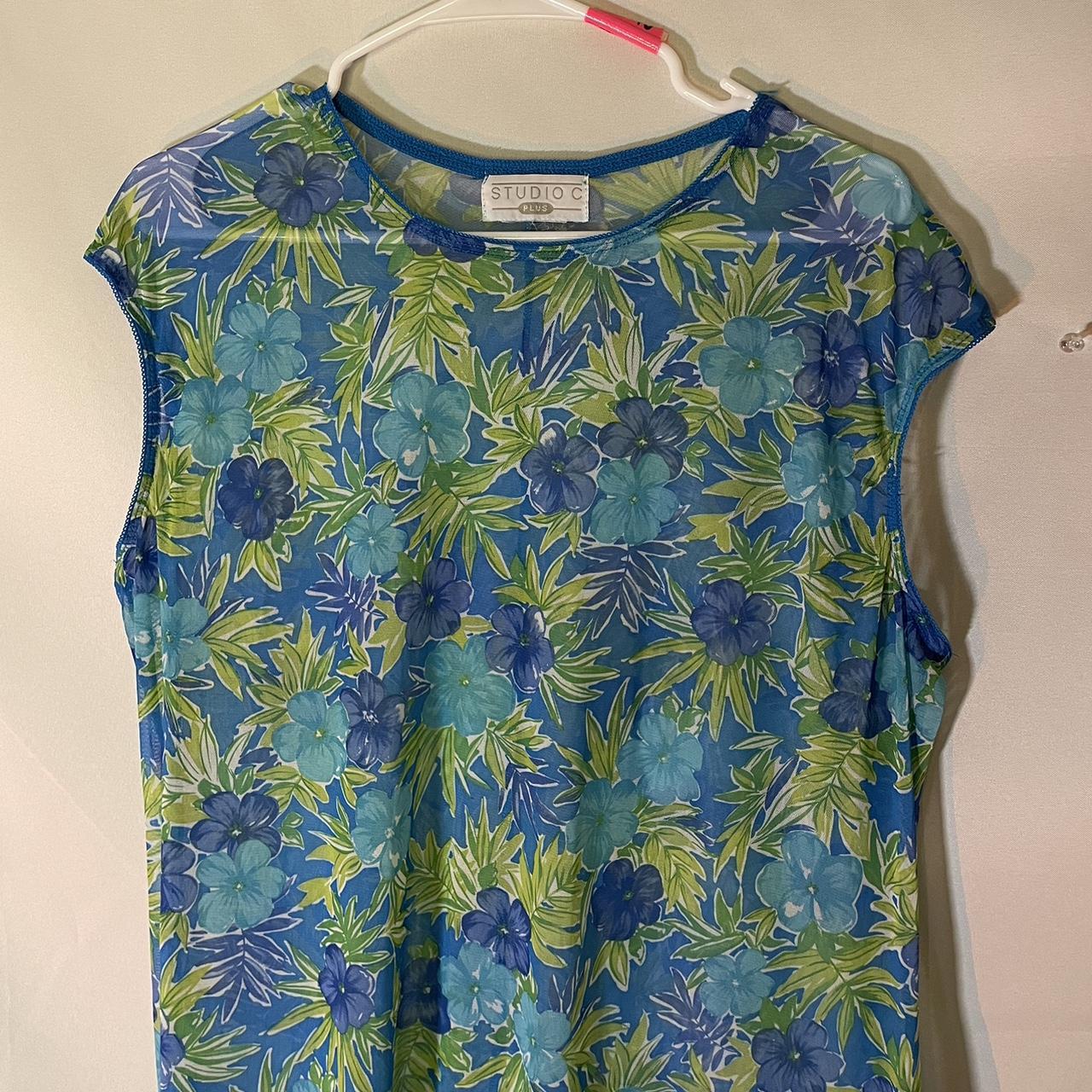 Women's Blue and Green Cover-ups | Depop