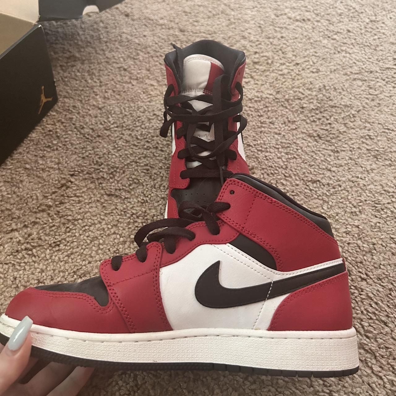 womens red white and black jordan 1