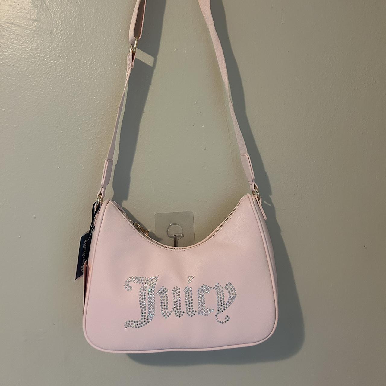 Juicy Couture baby pink rhinestone crossbody purse | Depop