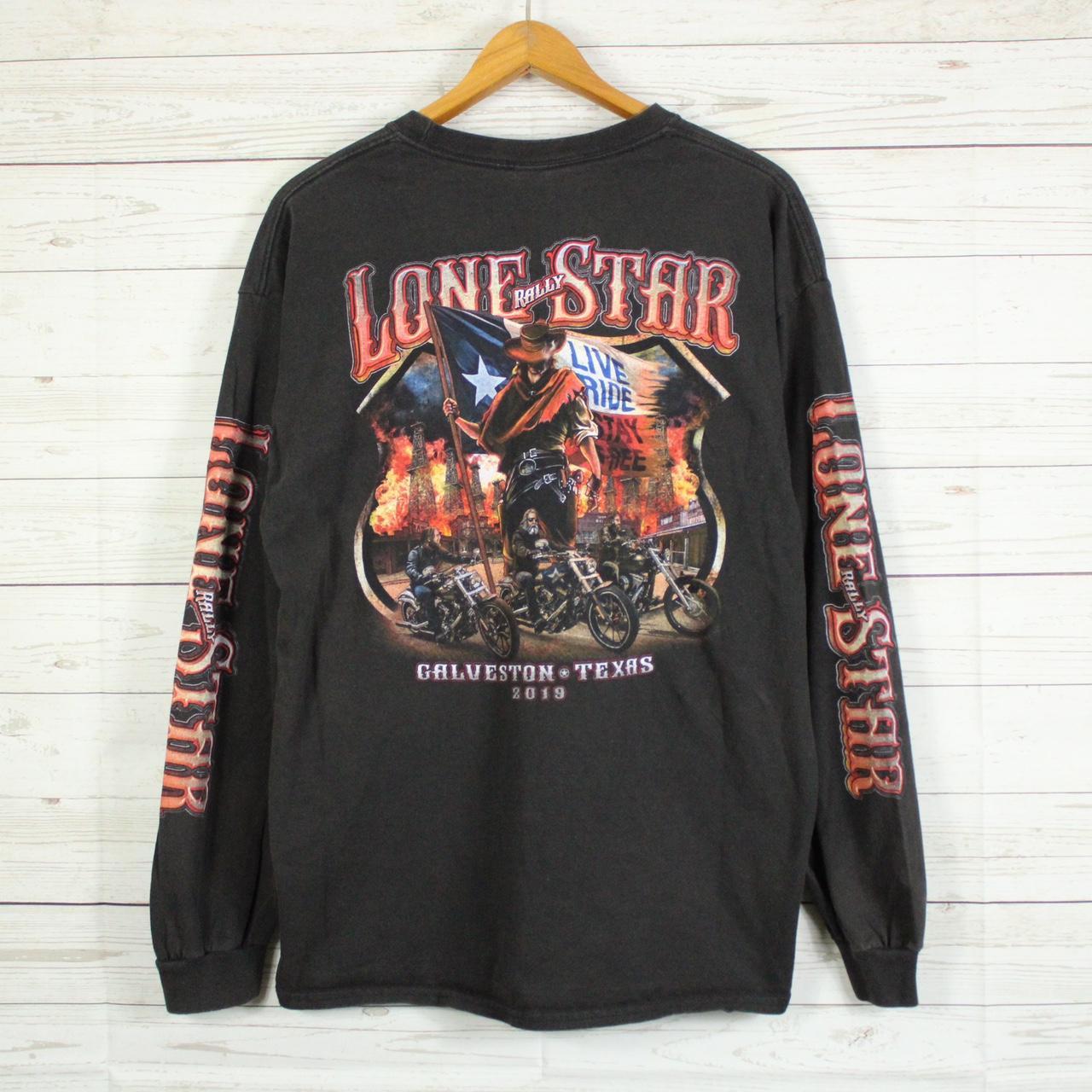 Lone star rally biker long sleeve t shirt Size... Depop