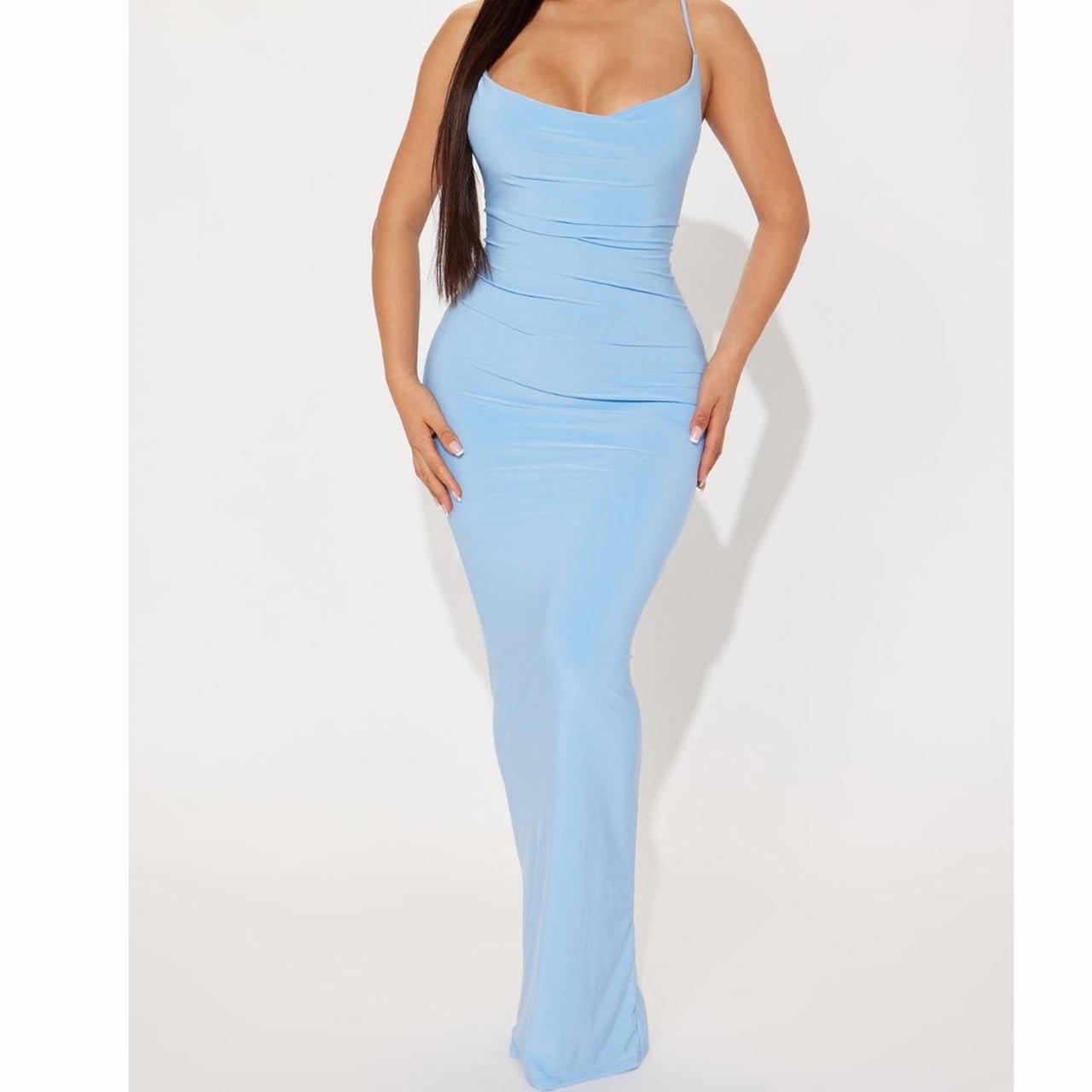 Light blue fashion nova maxi dress Size medium