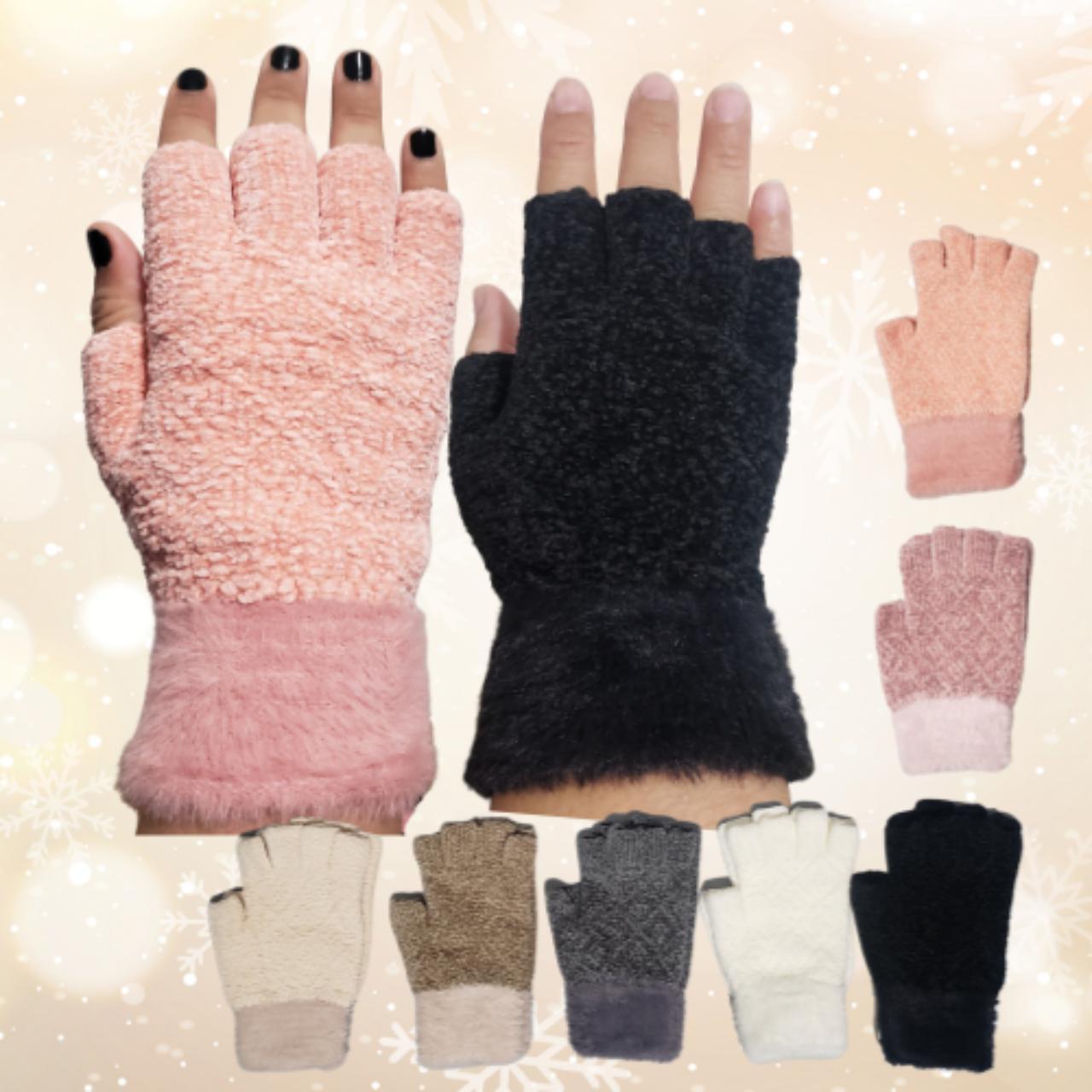 Fingerless Warm Soft Unisex Winter Fashion Gloves... - Depop