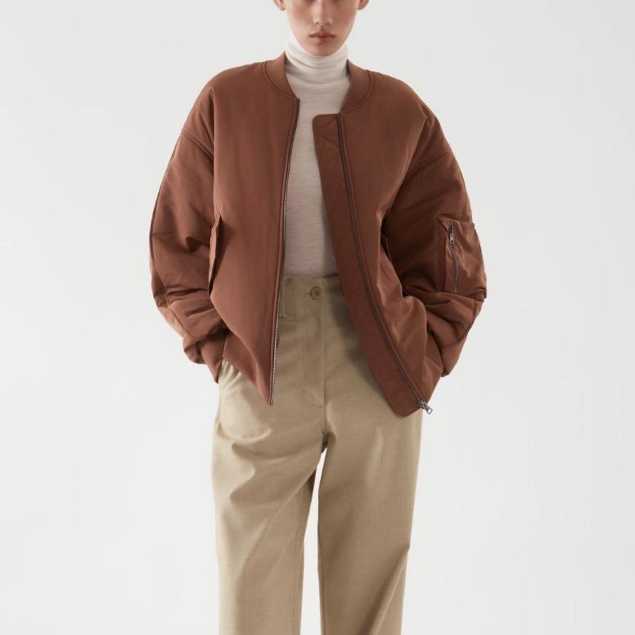 COS LONGLINE BOMBER JACKET OVERSIZED Depop