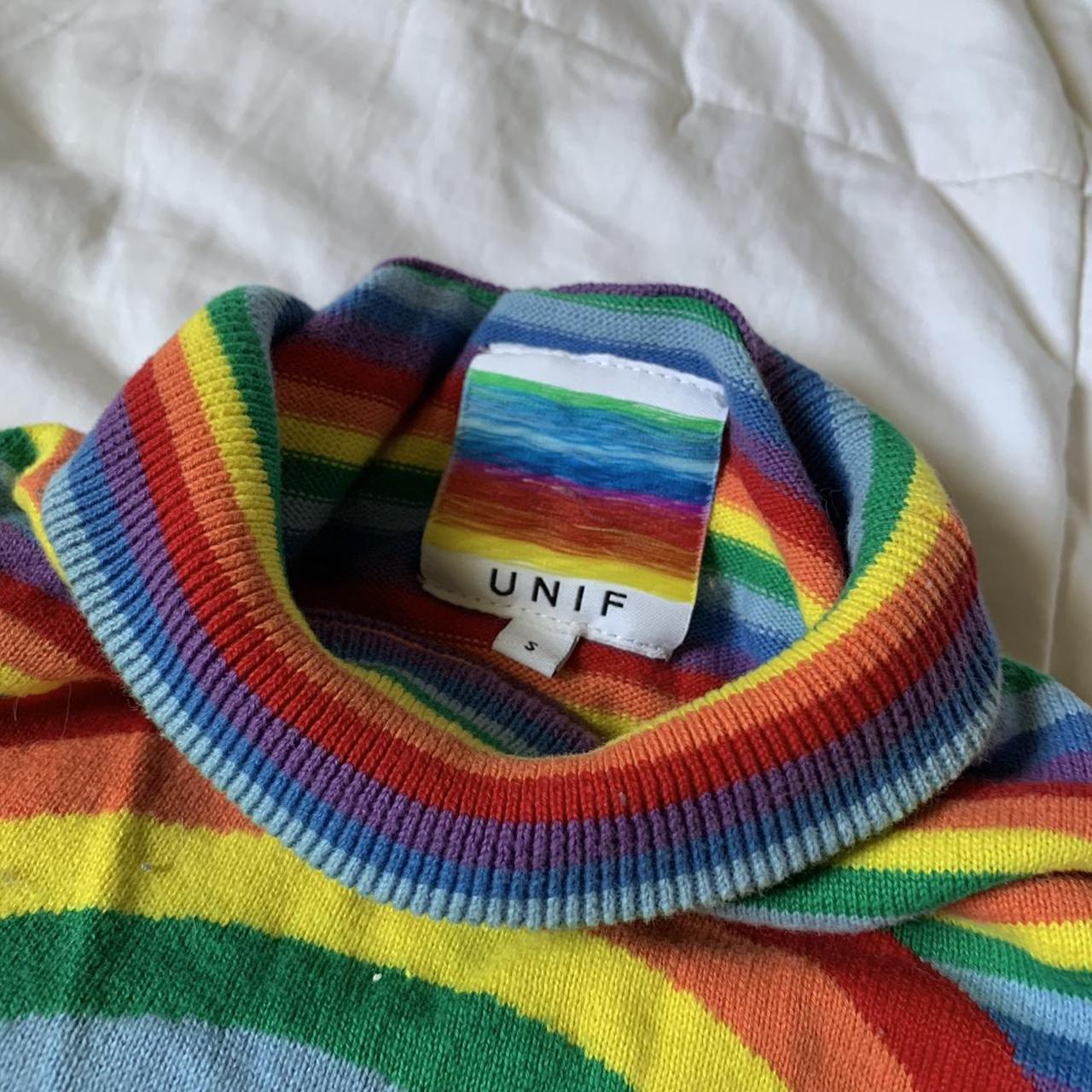  RAINBOW CROP UNIF Perfect For Summer Size Small Depop