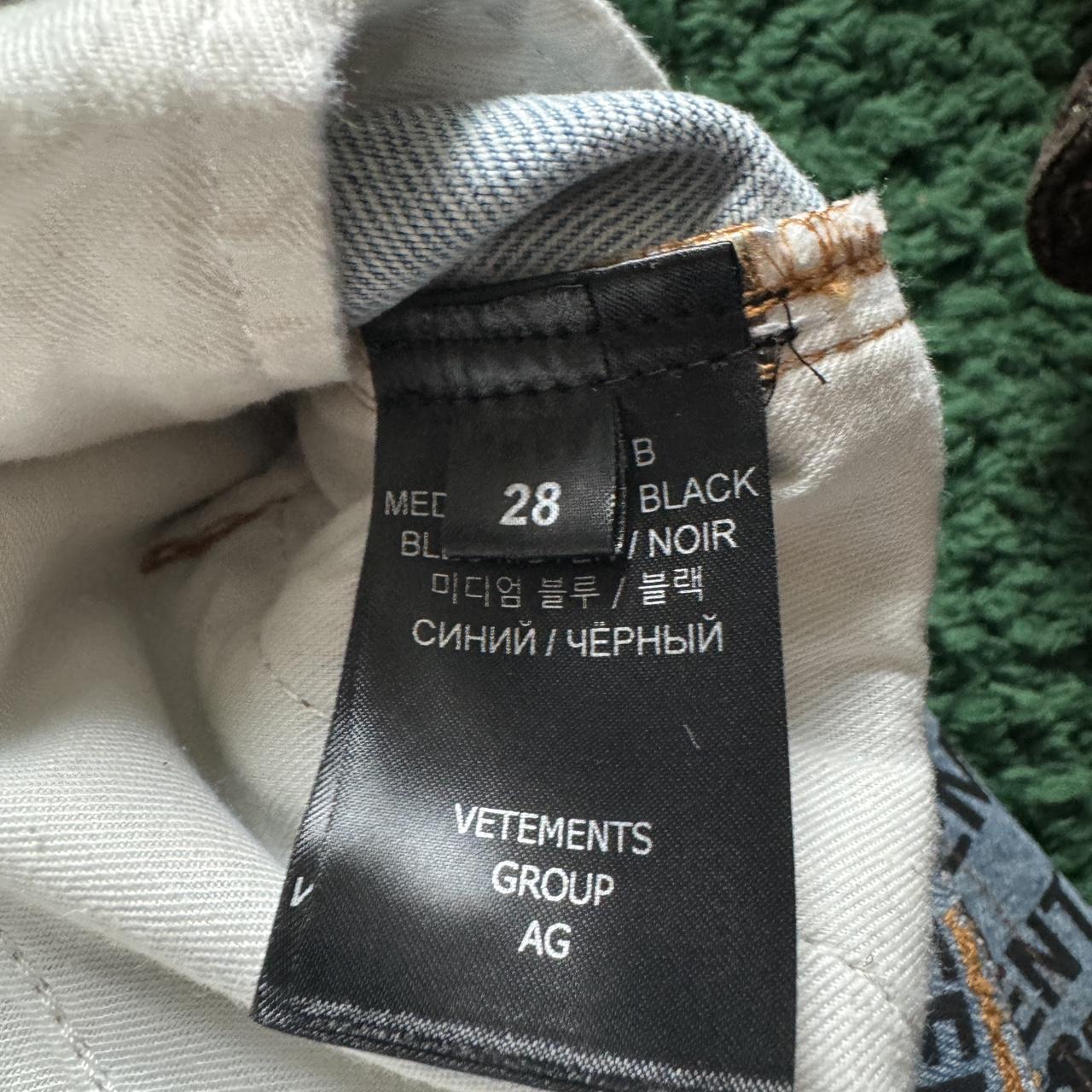 Vetements Transformer Denim All-Over Logo Printed | Depop