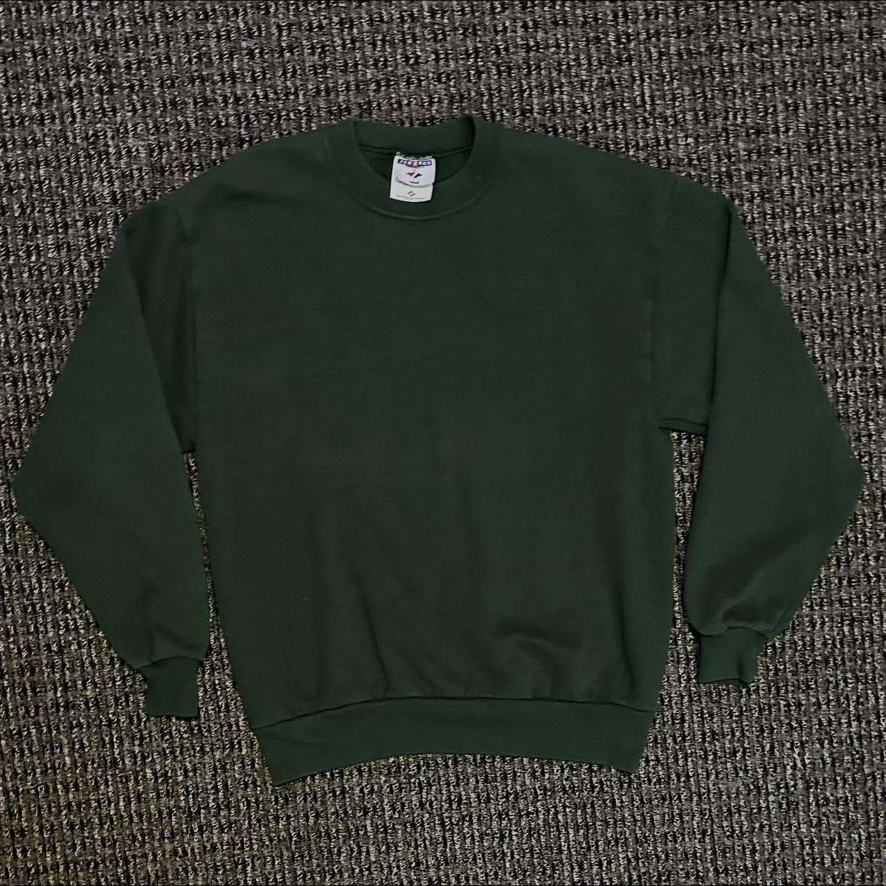Jerzees Men's Green Sweatshirt Depop