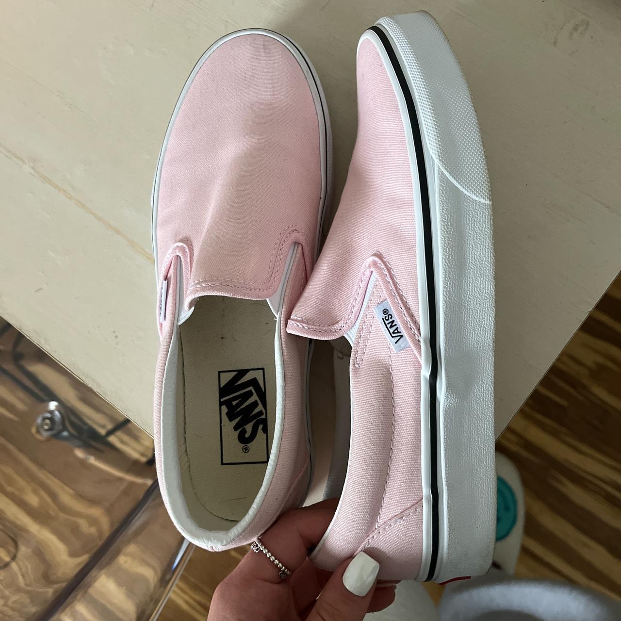 Pastel pink slip on vans online